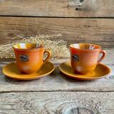 6 vintage "volcan" cups