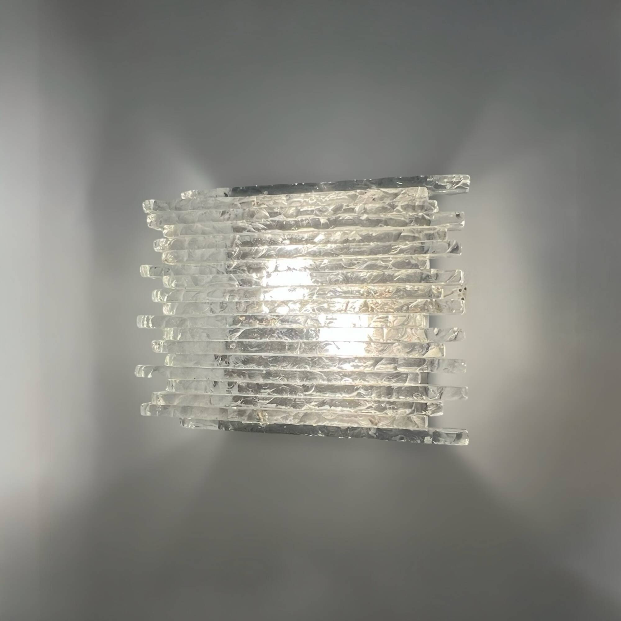 Poliarte glass wall lamp "Vesta", Italy 1970s