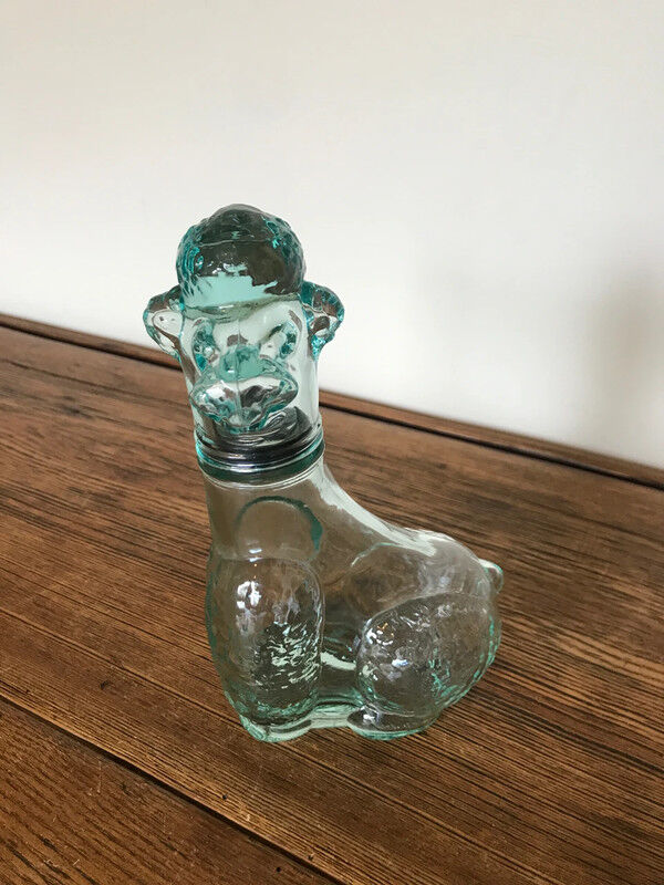 Vintage poodle decanter Vetreria Etrusca
