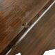 Vintage American wooden desk with a roll-top.