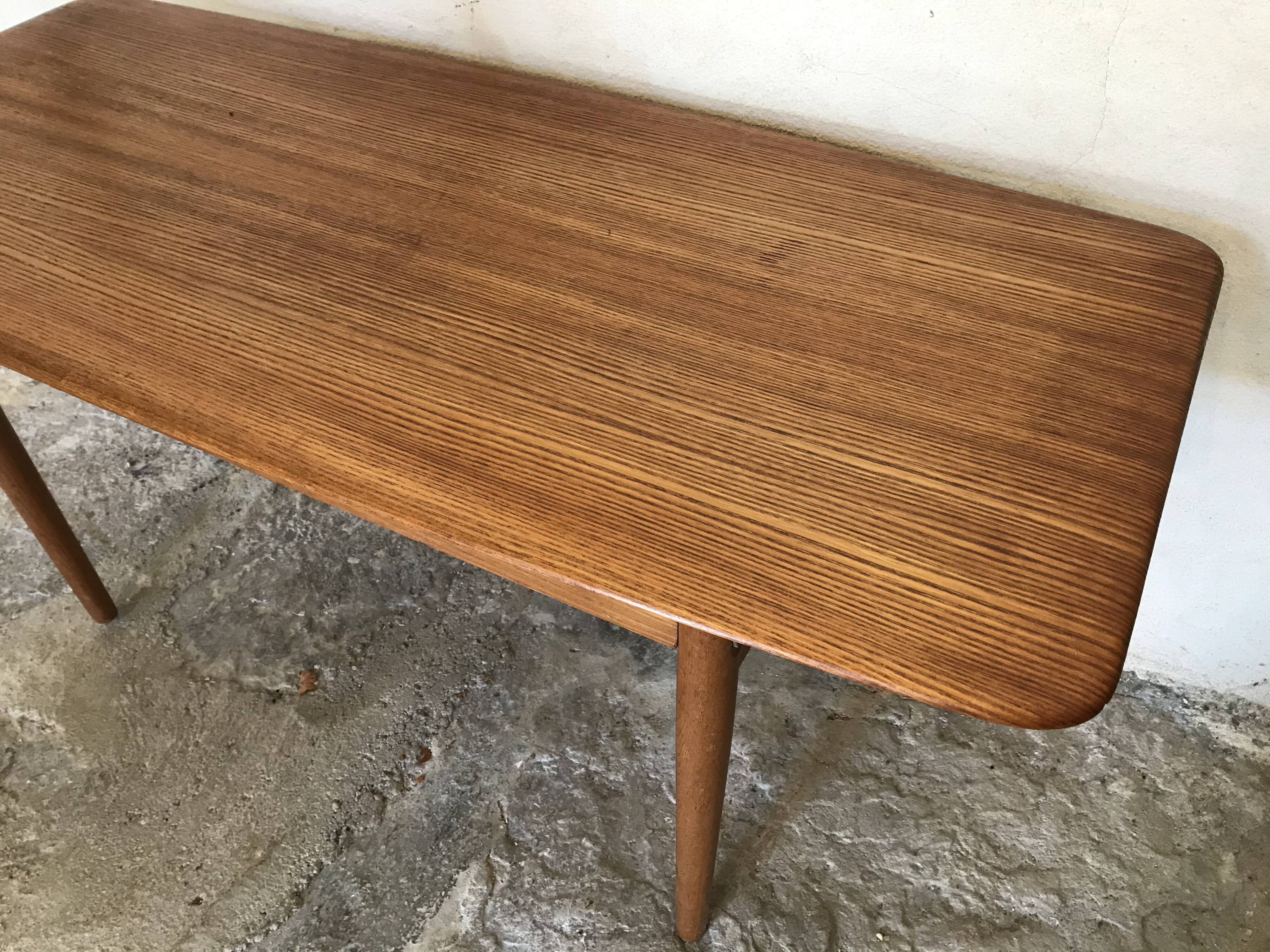 Scandinavian vintage coffee table blond teak