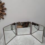 Square barber triptych mirror