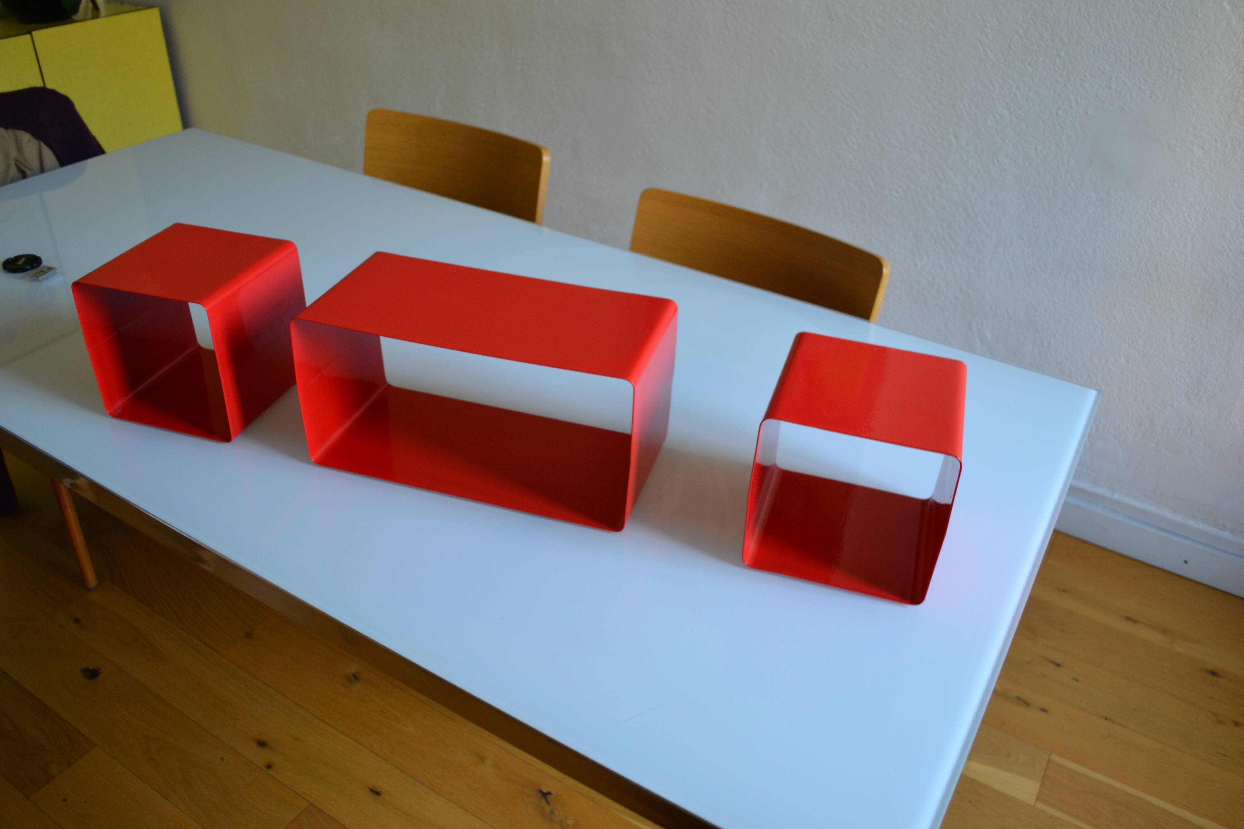 Bibliothèque modulable composée de 3 caissons