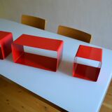 Modular bookcase made up of 3 boxes