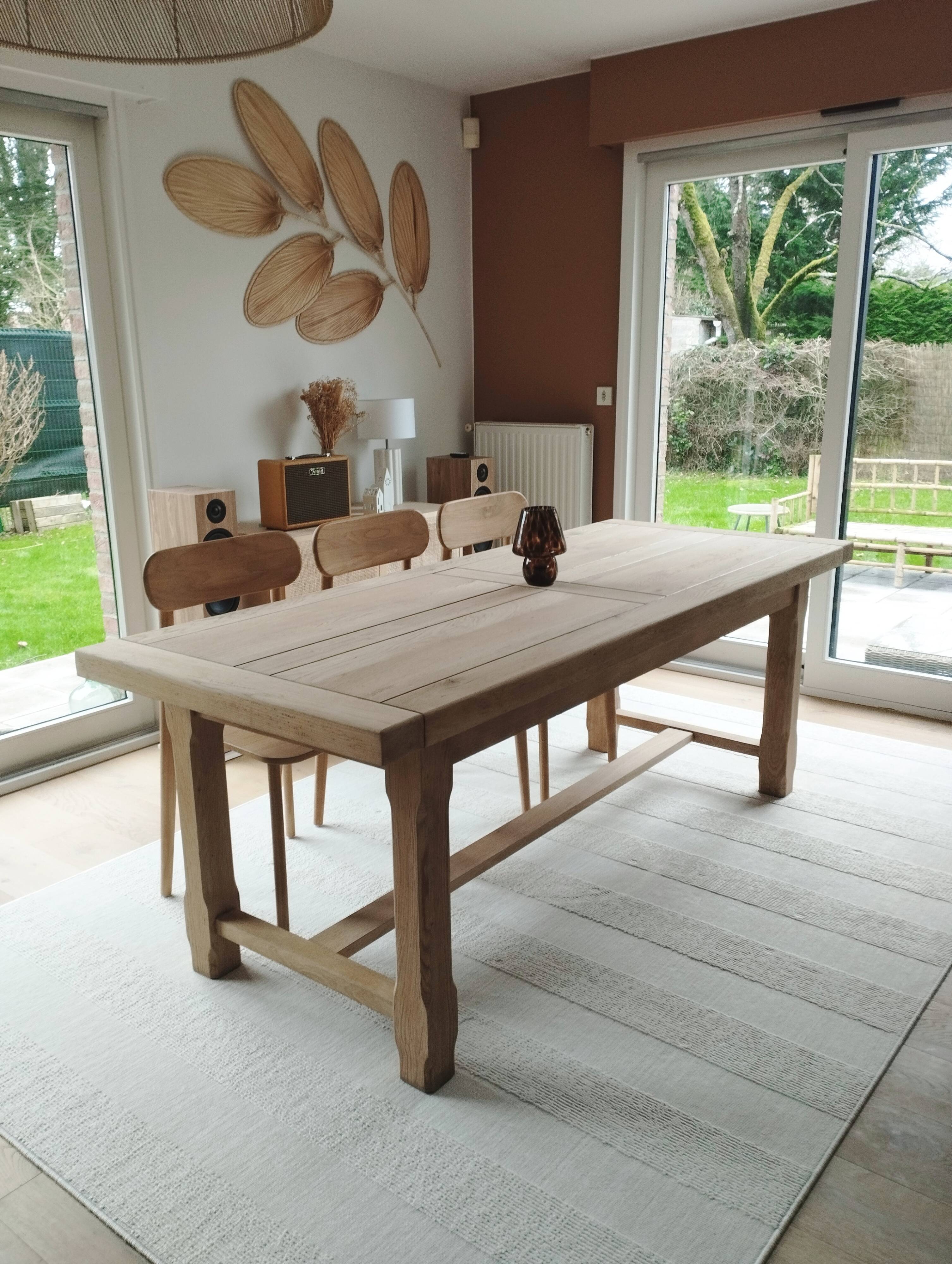 Solid oak farm table