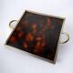 Faux tortoise shell & brass Dior style tray, Italy, 1970s