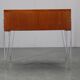 1960s Danish teak shelf cabinet with chrome plated legs