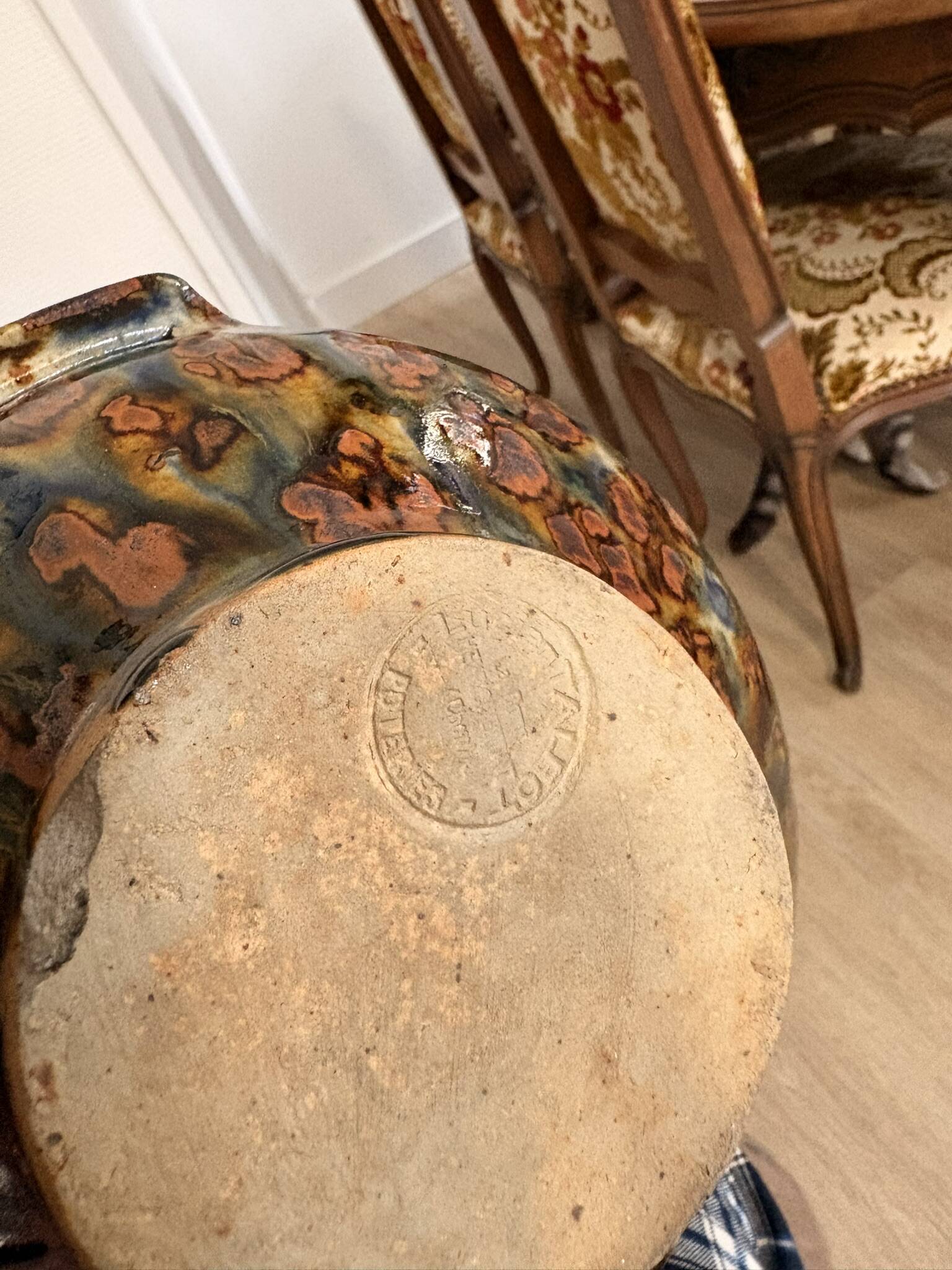 Vintage Brown Stoneware Cassolette Pot by Lucien Talbot de la Borne