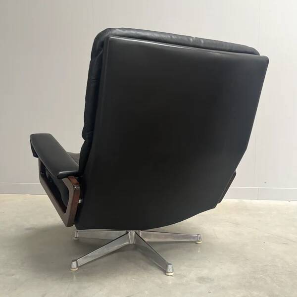 King chair with hocker by Strässle, 1960s