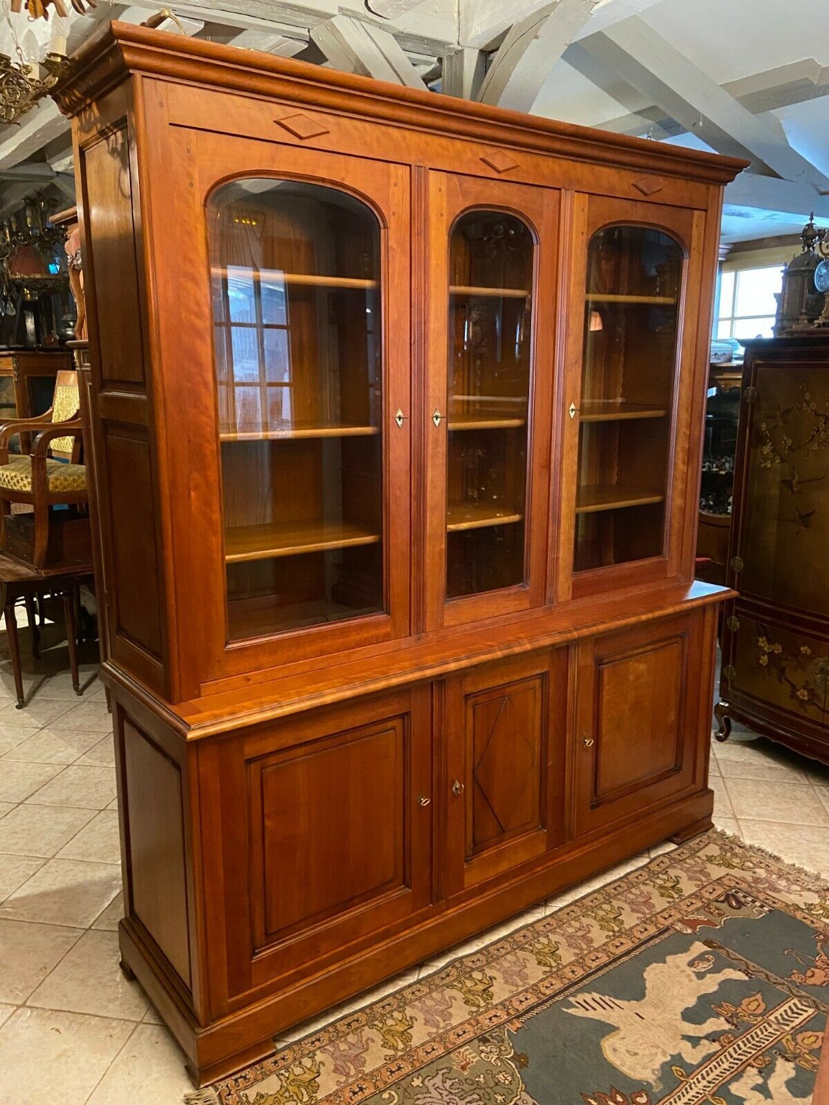 Library 2 bodies in solid blond cherry style Directoire