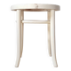 Tabouret vintage en bois courbé blanc et assise en cannage – Esprit Thonet