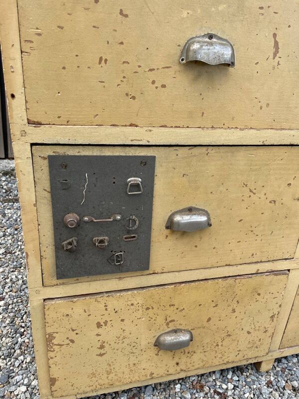 Meuble à tiroir meuble de métier ancien