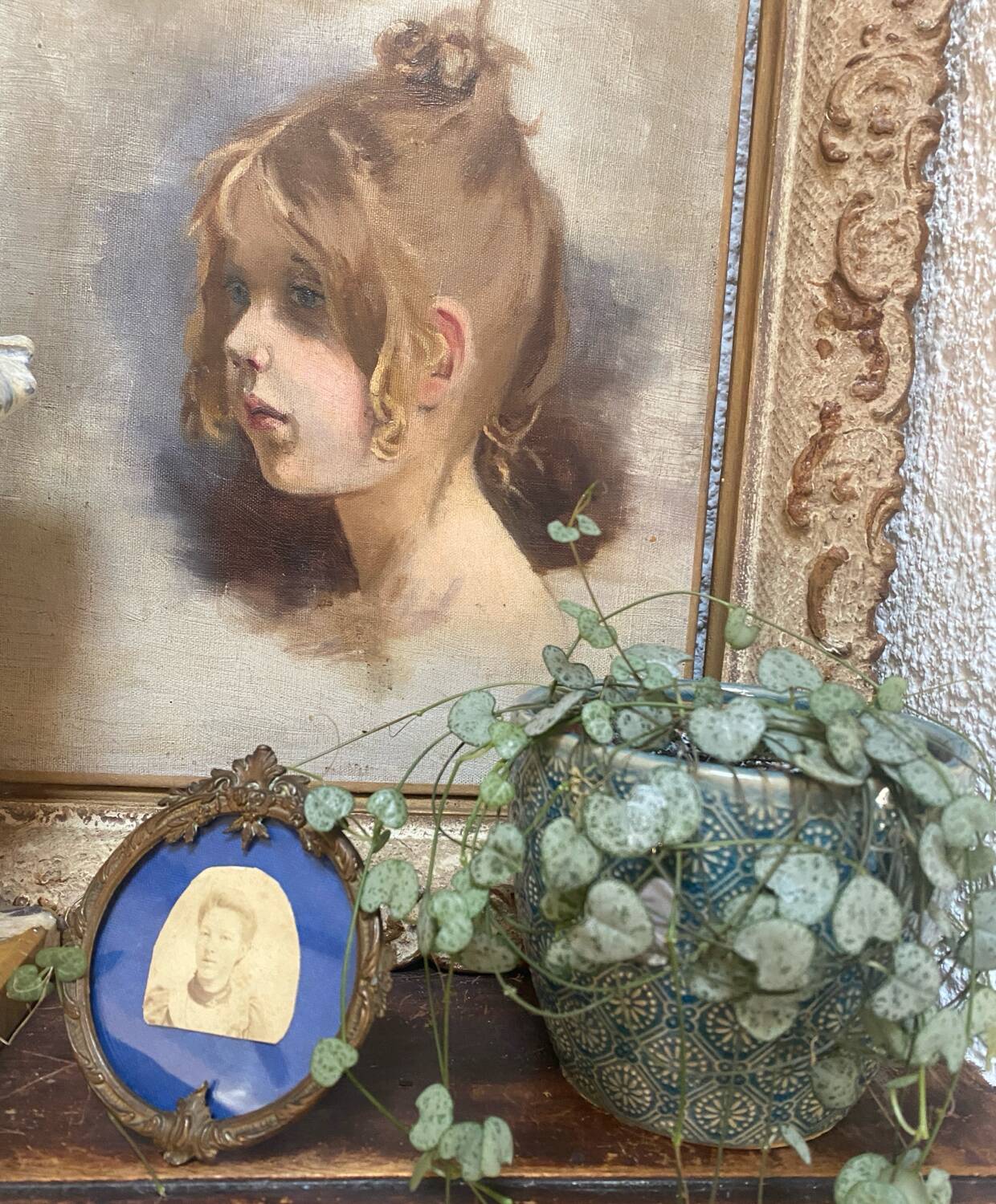 Antique gilded bronze frame