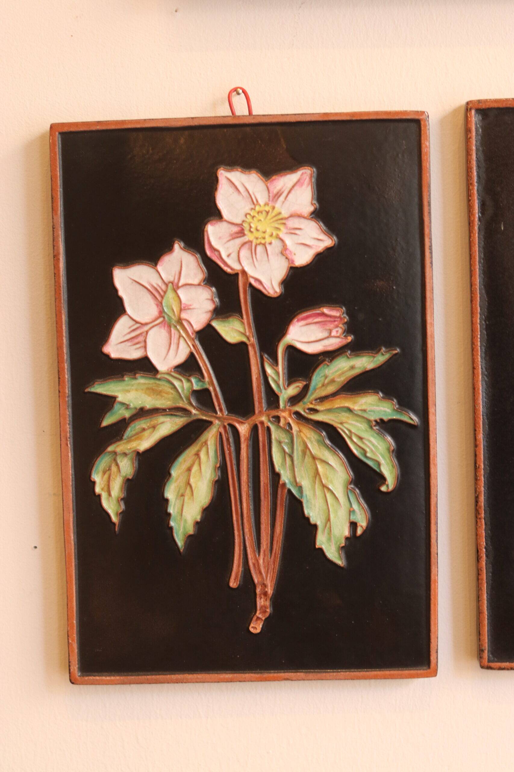 Set of three Majolica wall plaques from Karlsruhe – 1960s