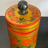 Wooden box Russian lacquered décor flowers