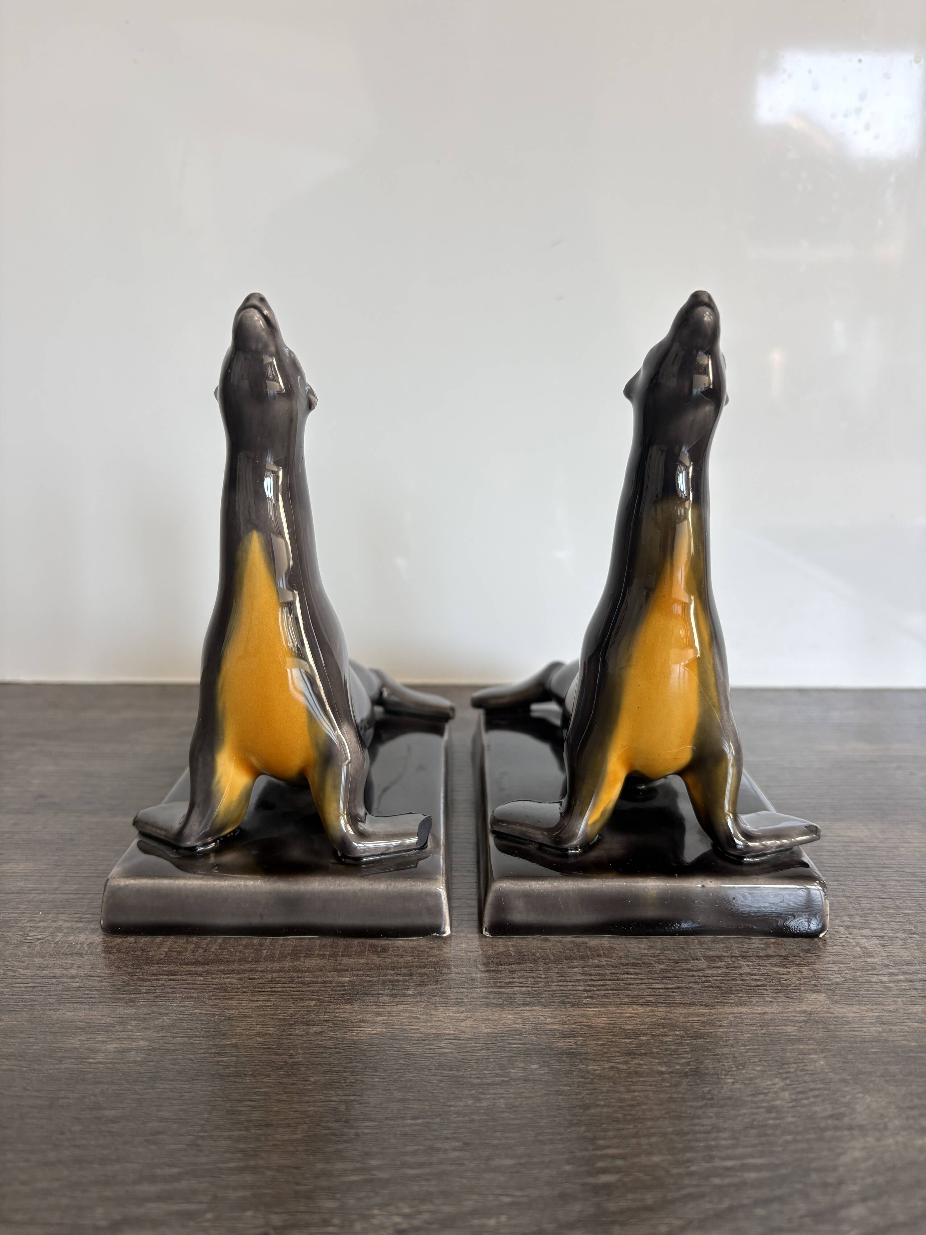 Pair of antique Art Deco bookends