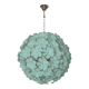 Venetian Green-Wather Flowers Murano Style Glass Sputnik Chandelier