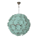 Venetian Green-Wather Flowers Murano Style Glass Sputnik Chandelier