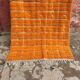Authentic natural wool Beni Ourain rug in orange, 1.5/2.5 m.