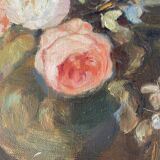 Oil on canvas bouquet of flowers