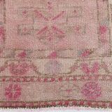 3x12 Soft Pink & Brown Turkish Runner Rug, 86x374CM