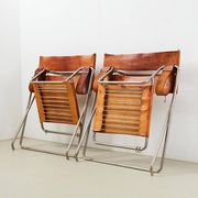 Marcel Breuer Pair of D4 Folding Chairs for Tecta Germany 1926/1970s