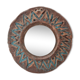 Glazed terracotta mirror