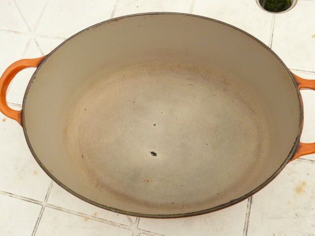 Orange casserole Le Creuset 50s