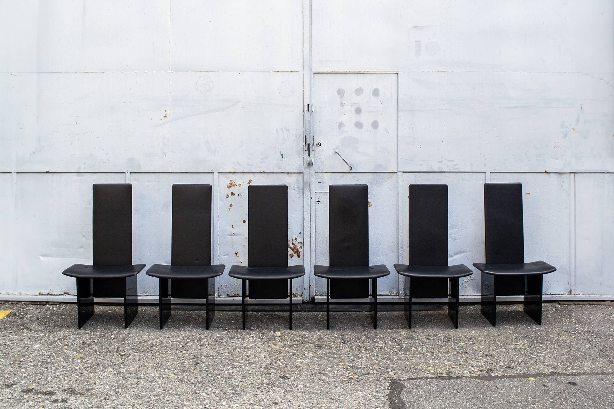 Rennie Chairs in Leather by Kazuhide Takahama for Gavina, 1968, Set of 6