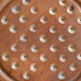 Solitaire game in exotic wood and semi-precious stones