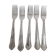 5 Small vintage metal silver forks