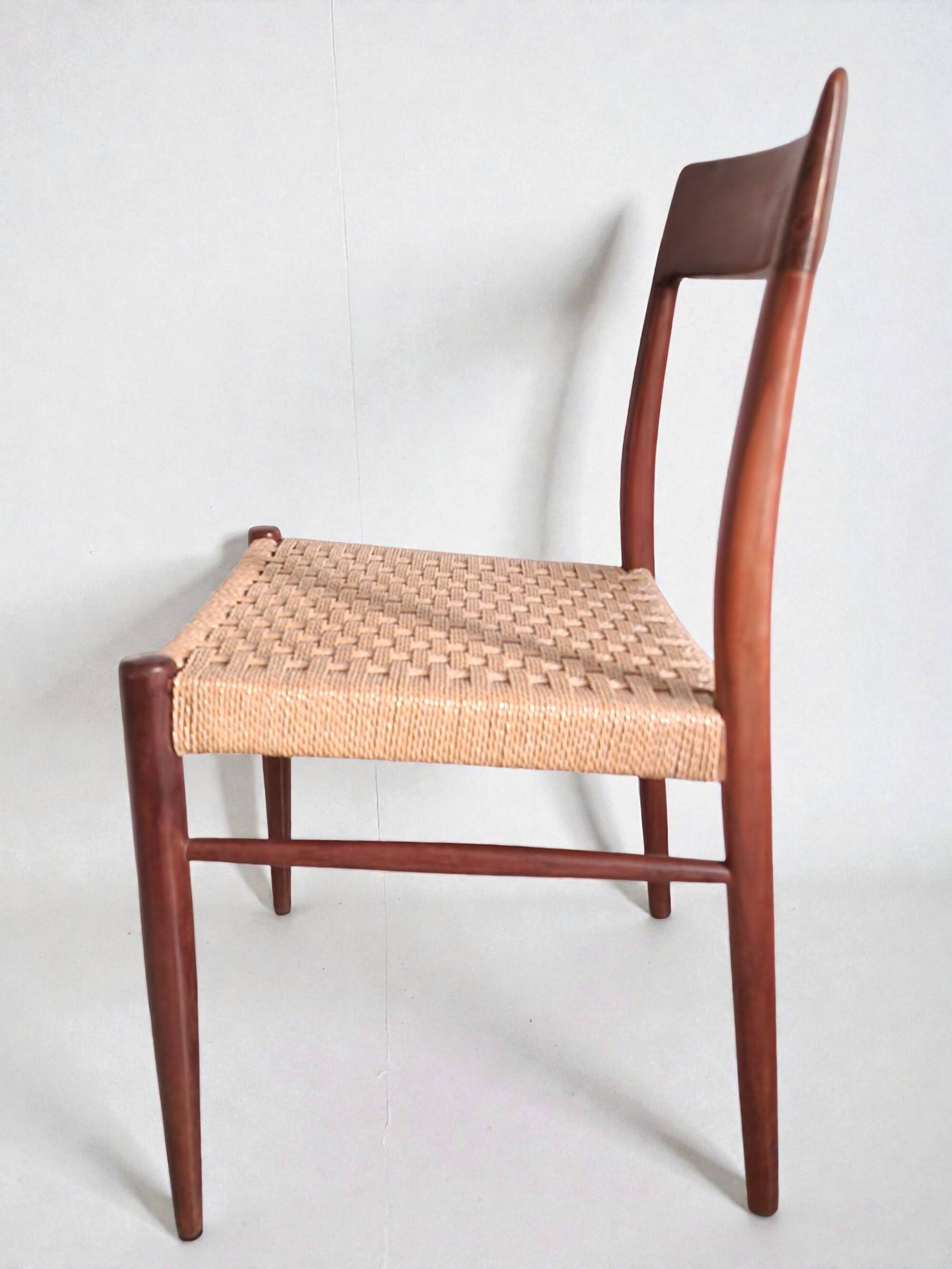 Chaise danoise en teck et corde