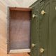 Art Deco chest of drawers - woody green - gold handles