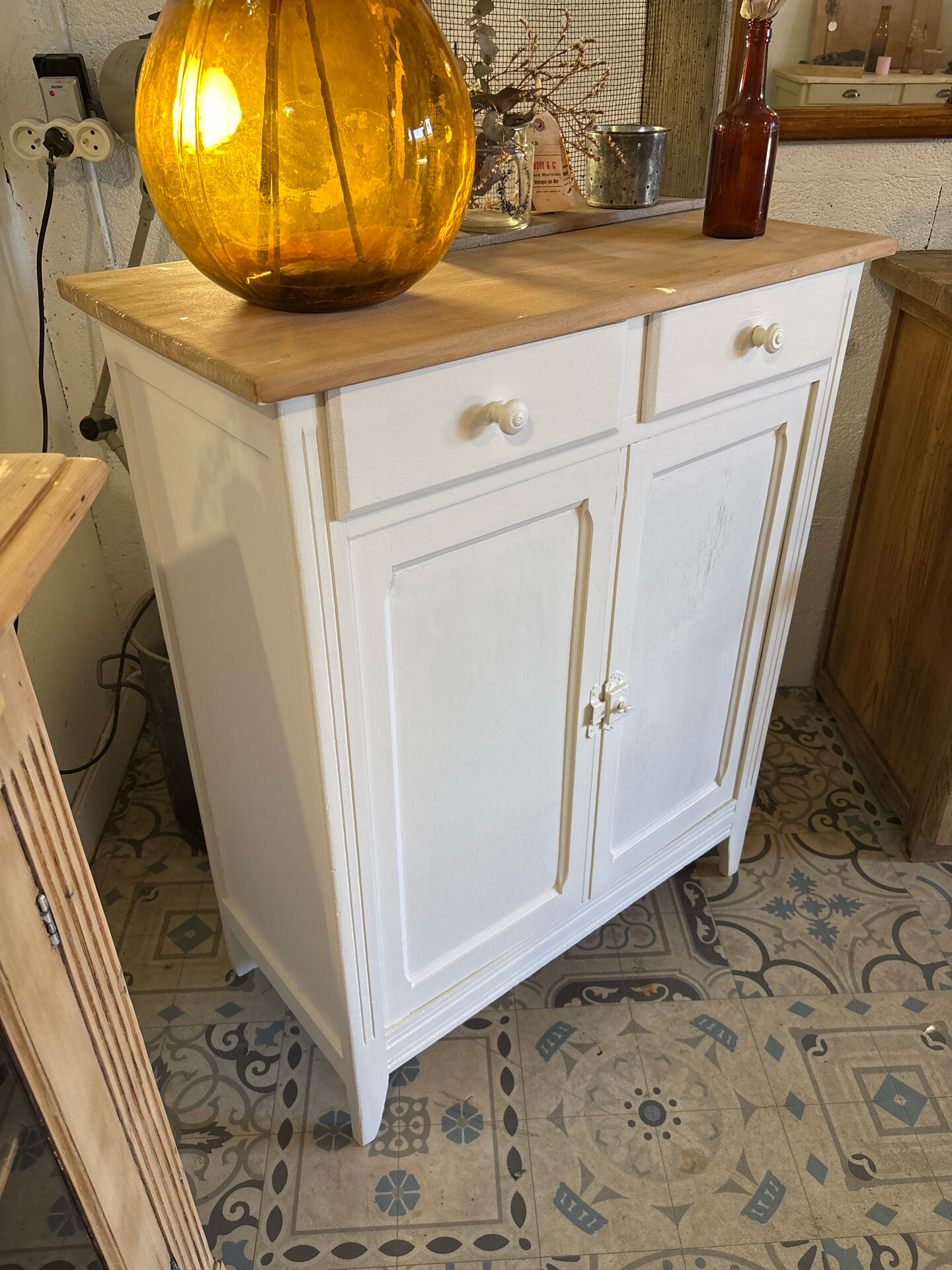 White cream Parisian buffet