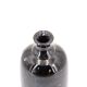 Black bottle vase signed in ceramic, abstract decoration