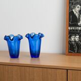 Cobalt glass vase, Danish design, 1970s, made in Denmark