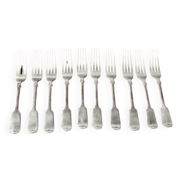 Suite de 12 fourchettes anciennes Nevada Silver D&A