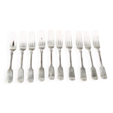 Set of 12 antique Nevada Silver D&A forks