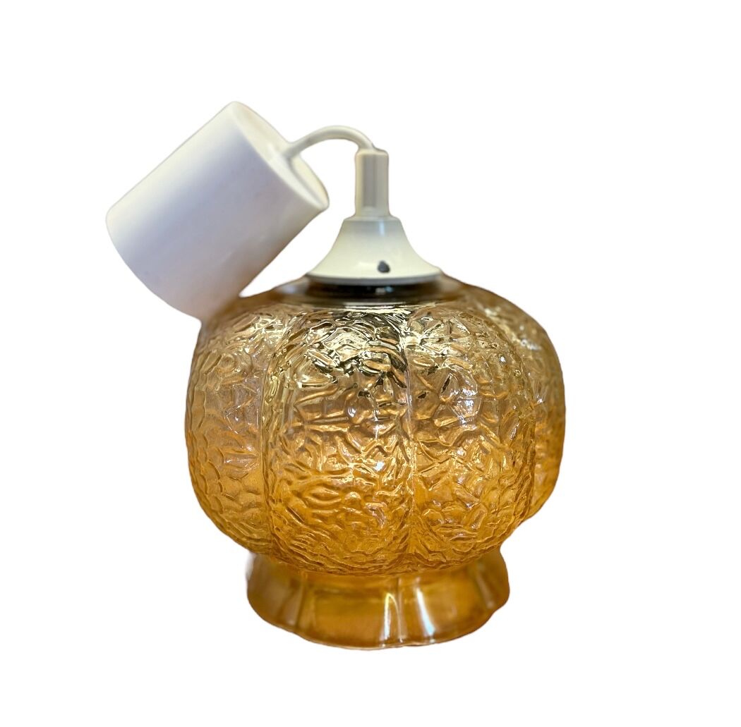 Vintage glass pendant lamp 1960