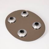 Applique plafonnier vintage années 60 en verre 4 lumieres design italien