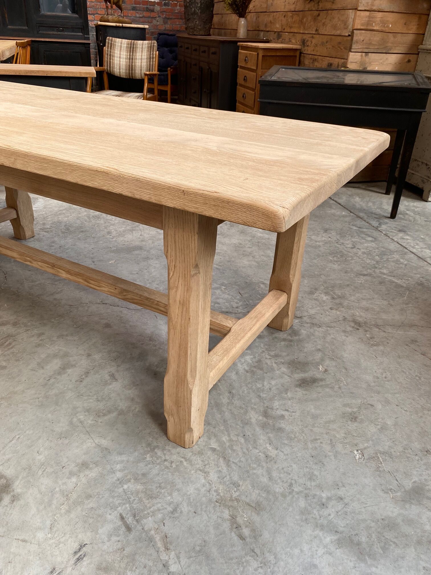 Solid oak farmhouse table
