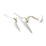 Pair of opaline wall lamps