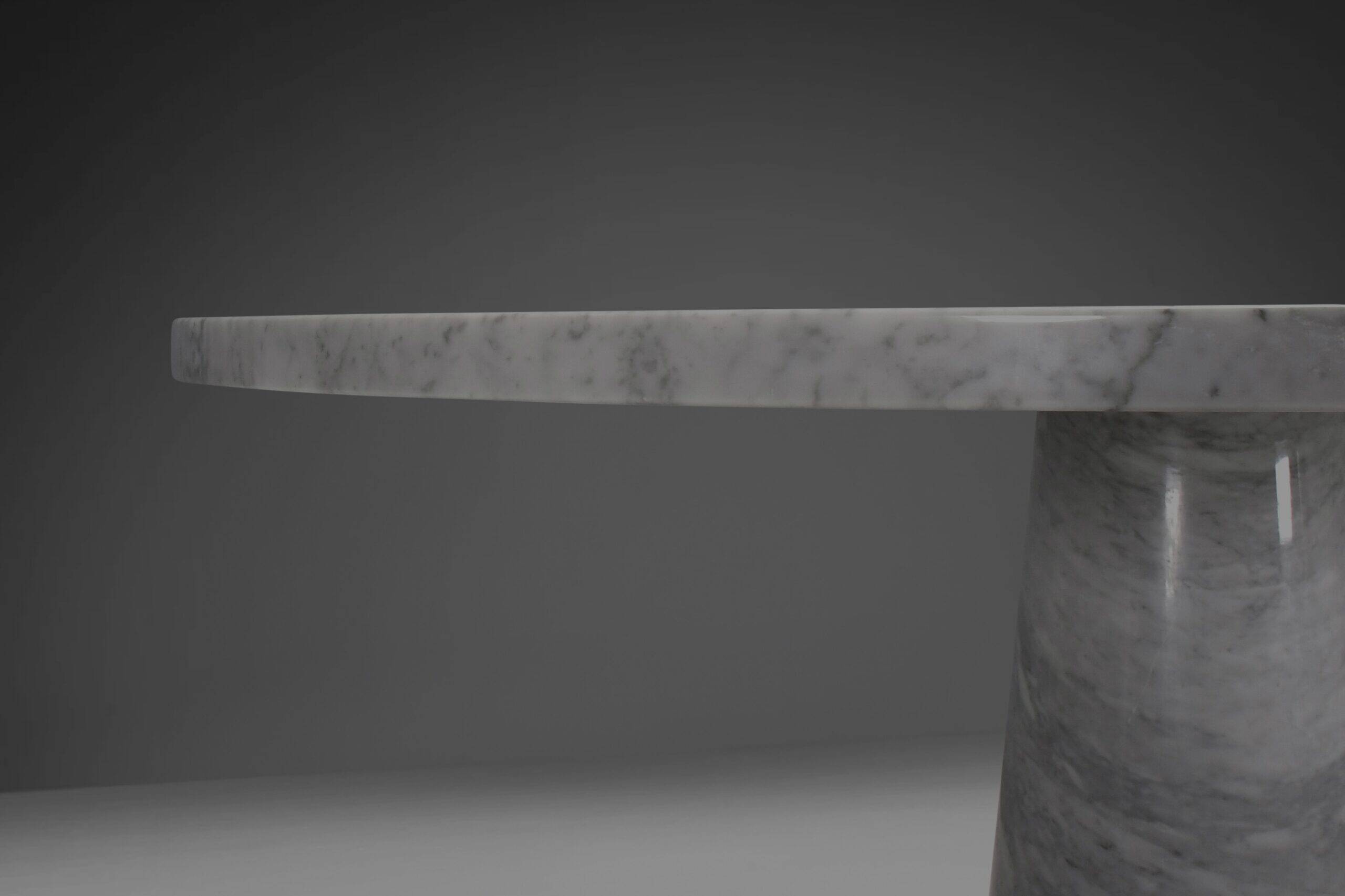Original "Eros" dining table in Carrara marble by Angelo Mangiarotti, Italy