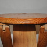 Folding pine stool in 70s