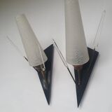 Pair of tulip arrow wall sconces