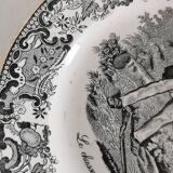 Set of 6 Longwy Huart & Nothomb earthenware plates