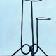 Vintage geometric steel plant holder