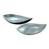 Set of 2 lacquered wooden empty pocket boxes