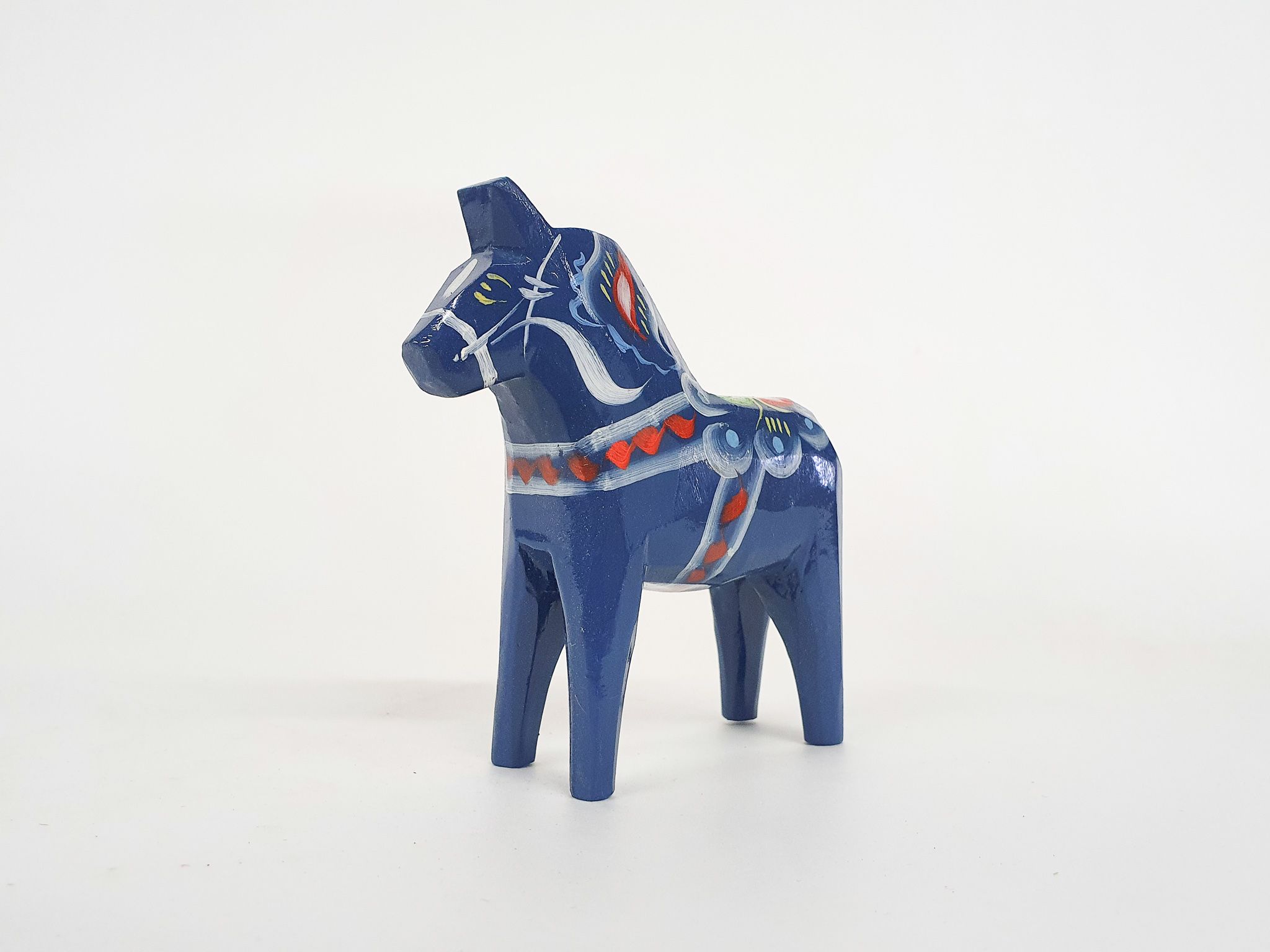 Handpainted blue Nils Olsson, "Dala" horse, Sweden 1960's