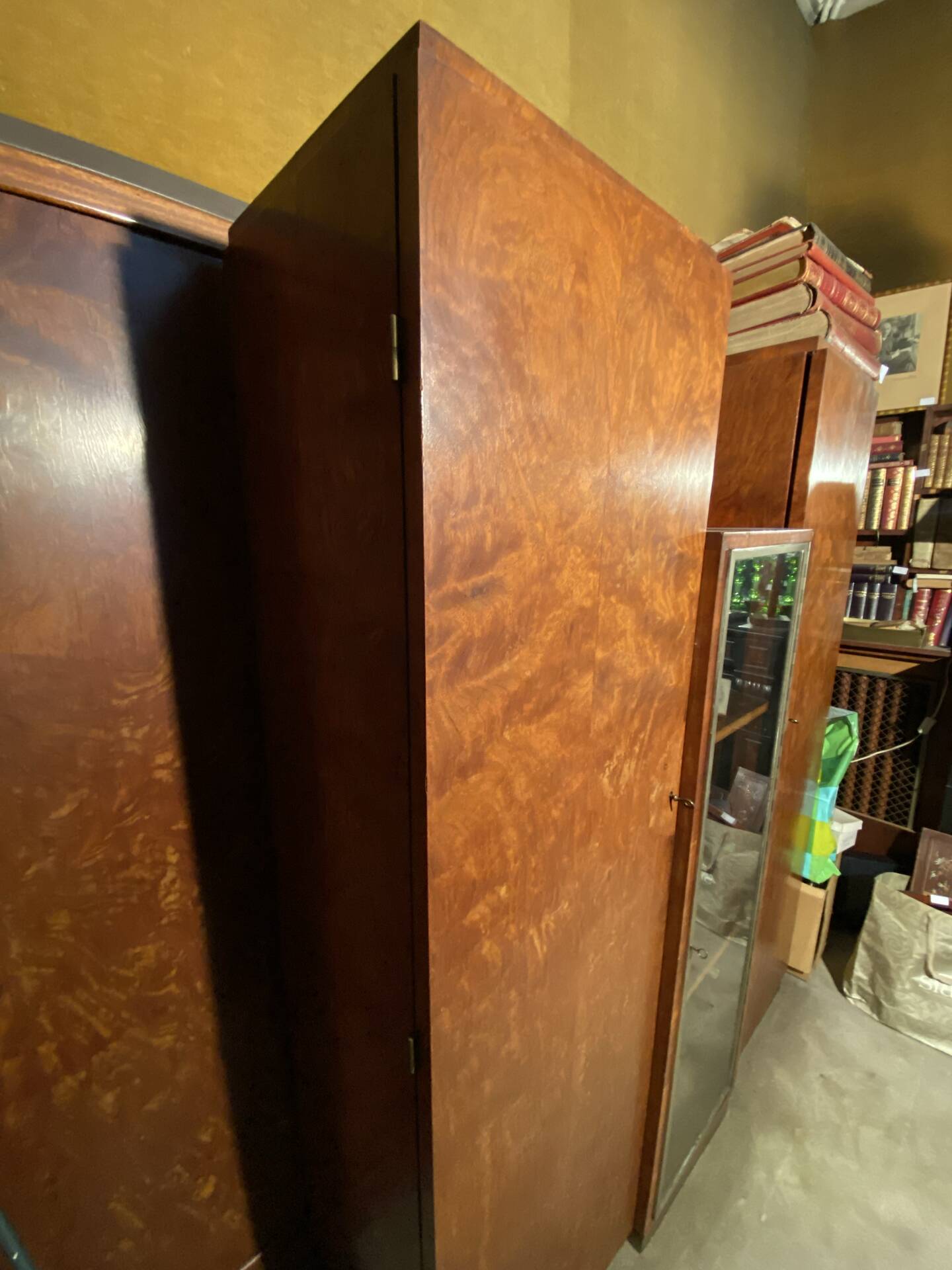 Antique wooden wardrobe, Art Deco style